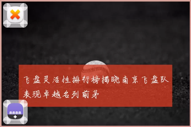 飞盘灵活性排行榜揭晓南京飞盘队表现卓越名列前茅